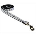 Fly Free Zone,Inc. PUPPY PAWS-BLACK-WHT2-L 4 ft. Puppy Paws Dog Leash; Black & White - Small FL521811
